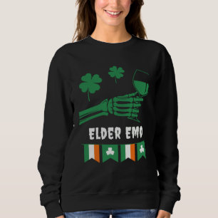 Sudadera Día de San Patricio gótico anciano emo vino beber
