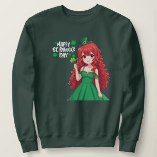 Sudadera Día de San Patricio lindo, clase de anime irlandés