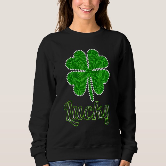 Sudadera Día de San Patricio, Lucky Shamrock (Anverso)