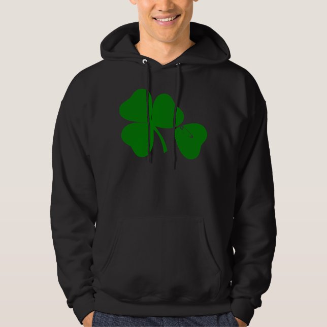 Sudadera Día de San Patricio - Obtén suerte 3 + 1 hojas = 4 (Anverso)