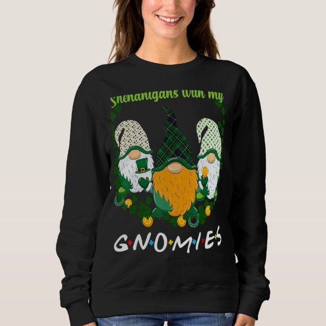 Sudadera Día de San Patricio Shenanigans Gnomies Gnome Sham (Anverso)