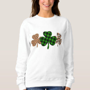 Sudadera Día de San Patricio Suerte Irlandés Verde Cuadros 