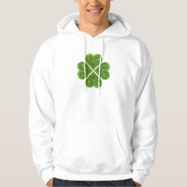Sudadera Día de San Patricio, trébol irlandés que reluce ve