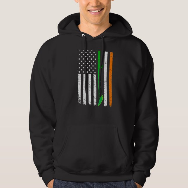 Sudadera Día de San Patriótico pescando irlandés norteameri (Anverso)