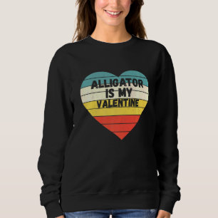 Sudadera Día de San Valentín Alligator Es Mi Valentín Para