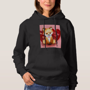 Sudadera Día de San Valentín Amor Corazón Zorro Teddy Novia