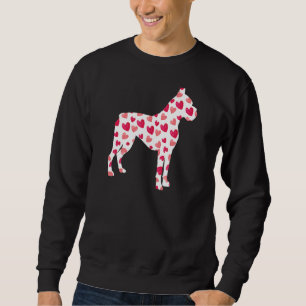 Sudadera Día de San Valentín Boxer Hearts Puppy Dog Lover