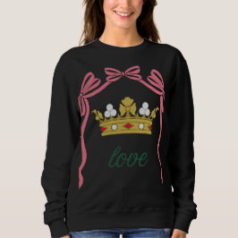 Sudadera Día de San Valentín Coquette Corazón Lazo Día de S