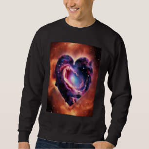 Sudadera Día de San Valentín Corazón de Amor Galaxia Novia