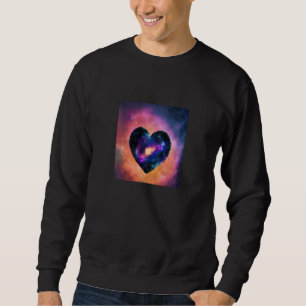 Sudadera Día de San Valentín Corazón de Amor Galaxia Novia 