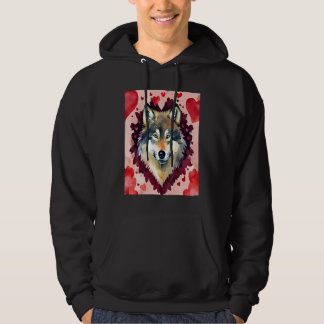 Sudadera Día de San Valentín Corazón de Amor Lobo Lindo Nov