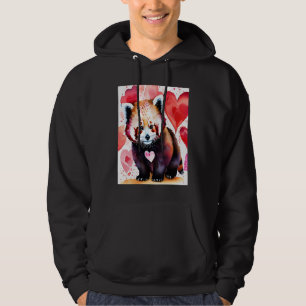 Sudadera Día de San Valentín Corazón de Amor Panda Rojo Nov