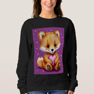 Sudadera Día de San Valentín Corazón de Amor Zorro Teddy No