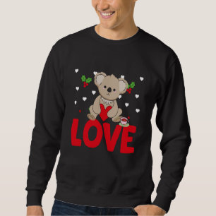 Sudadera Día de San Valentín Corazones Amor Koala Animal Mu