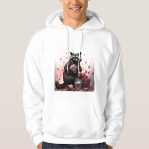 Sudadera Día de San Valentín de poesía de Raccoon basura
