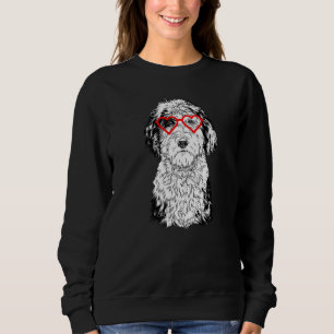 Sudadera Día de San Valentín de Sheepadoodle Perro Mamá Per
