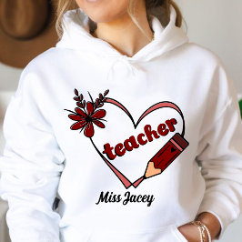 Sudadera Día de San Valentín del Profesor Corazón Personali