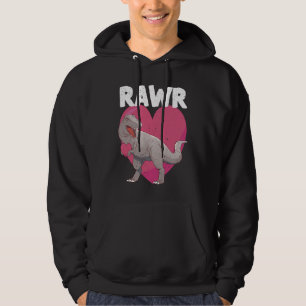Sudadera Día de San Valentín Dinosaurio RAWR T rex Amante T