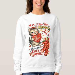 Sudadera Día de San Valentín Divertido Retro para Amantes d