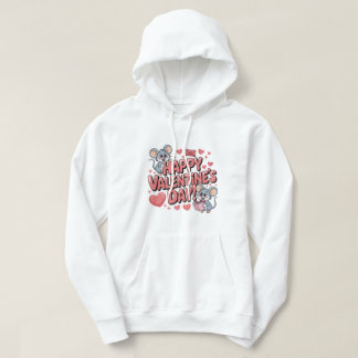 Sudadera día-de-san-valentín-feliz-ratones-lindos-corazones