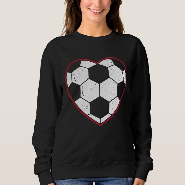 Sudadera Día de San Valentín Fútbol Corazón Rojo (Anverso)