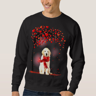 Sudadera Día de San Valentín Golden Retriever Tree Puppy D