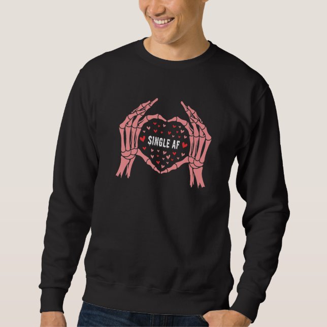Sudadera Día de San Valentín Goth Emo Triste Soltero Esquel (Anverso)