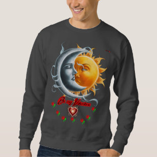 Sudadera Día de San Valentín para el Sol y la Luna en Gris