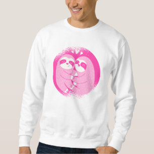Sudadera día de San Valentín perezoso rosa