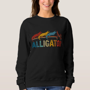 Sudadera Día de San Valentín Retro Alligator Heart Tee Xmas