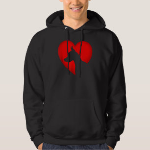 Sudadera Día de San Valentín Retro Corazón Doberman Perro C