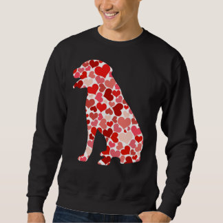 Sudadera Día de San Valentín Rottweiler Dog Hearts Puppy Lo