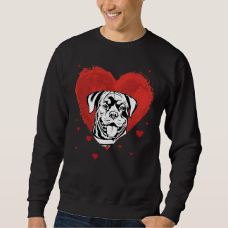 Sudadera Día de San Valentín Rottweiler Love Heart