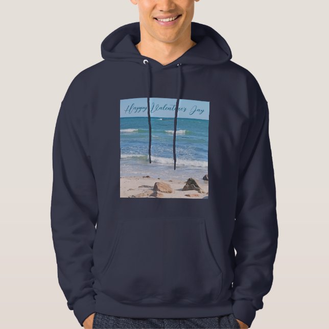 Sudadera Día de San Valentín Sandy Beach Naval de Blue Ocea (Anverso)