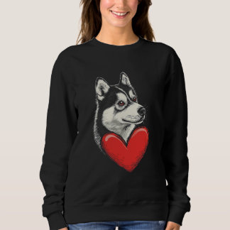 Sudadera Día de San Valentín Siberian Husky