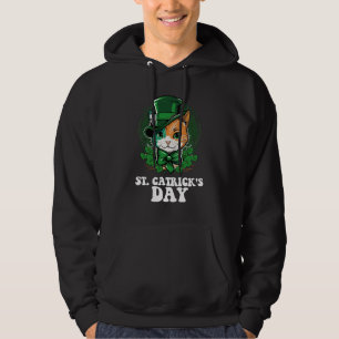 Sudadera Día de St Catricks Amantes de los Gatos Día de San