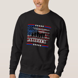 Sudadera Día de Veteranos de la Bandera Americana Gracias V
