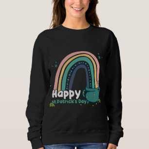 Sudadera Día del Arcoiris Arcoiris Lucky Shamrock y olla de