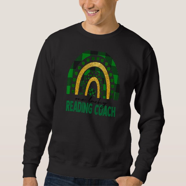Sudadera Día del arcoiris St Patricks, entrenador de lectur (Anverso)