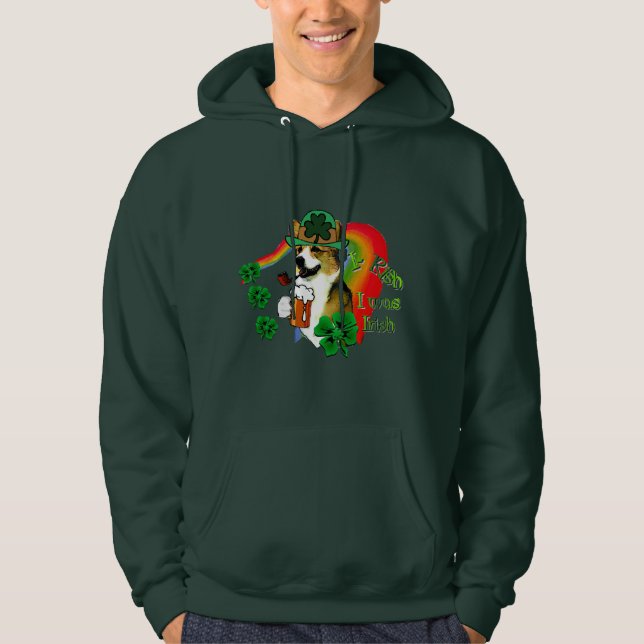 Sudadera Día del Corgi St Patricks de Gales (Anverso)