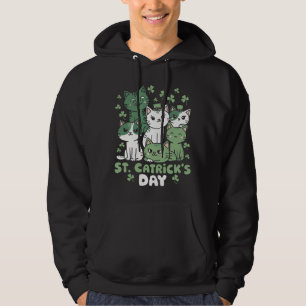 Sudadera Día del gato St. Patrick, un día gracioso para Cat