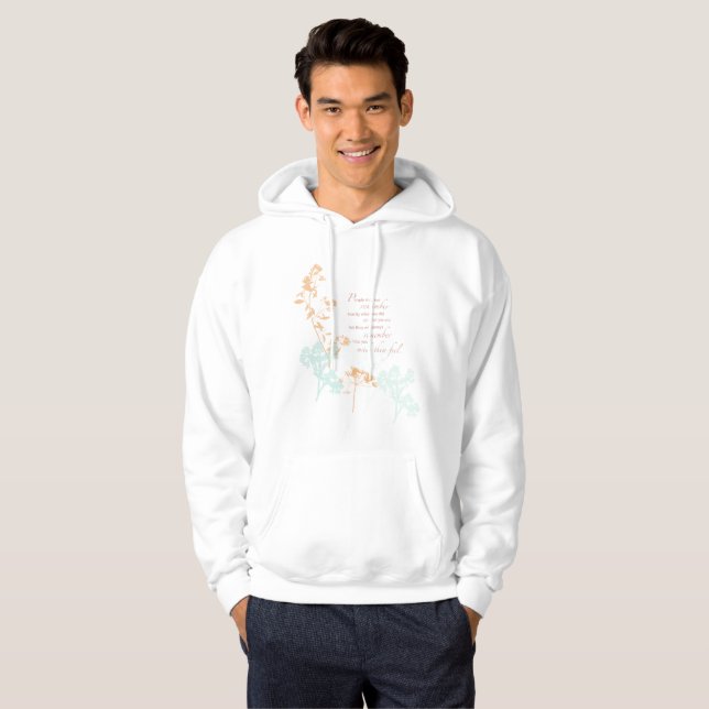 Sudadera Día del Jefe Siluetas de flores silvestres en marr (Anverso completo)