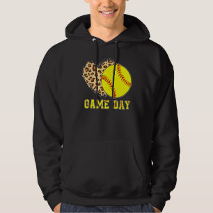 Sudadera Día del Juego de Softball Leoprad Mom Motheru2019