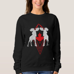 Sudadera Día del Orgullo Canadiense Alce de Hoja de Arce