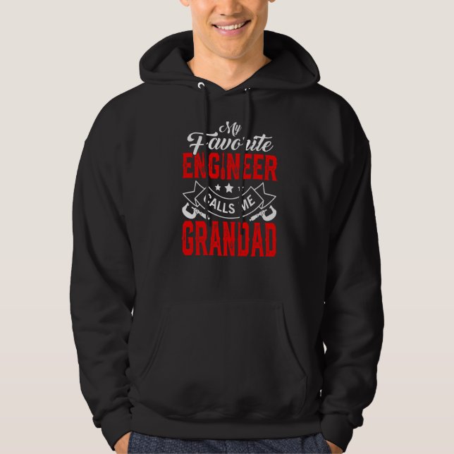 Sudadera Día del Padre de los hombres mi ingeniero favorito (Anverso)