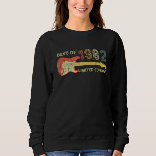 Sudadera Día del Padre Guitarra Mejor De 1982 40º Nacimient