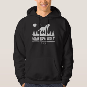Sudadera Día del Padre Lobo del Abuelo Retro Animal Lobo de