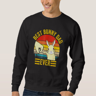 Sudadera Día del Padre mejor conejito papá jamás retro