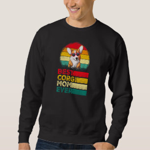 Sudadera Día del Padre Mejor Papá Corgi Vintage Mujer