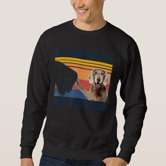 Sudadera Día del Padre Perro Mejor Weimaraner (Anverso)